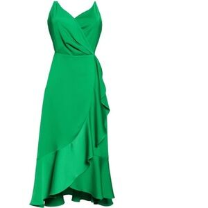 Chelsea28 Size Green A Line Drape Midi Length Dress